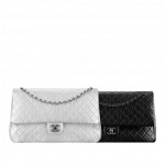 Chanel Silver and Black XXL Classic Flap Bags