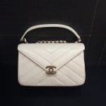 Chanel White Coco Envelope Medium Bag