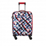 Chanel White/Blue/Red/Black Printed Toile Coco Case Trolley Bag