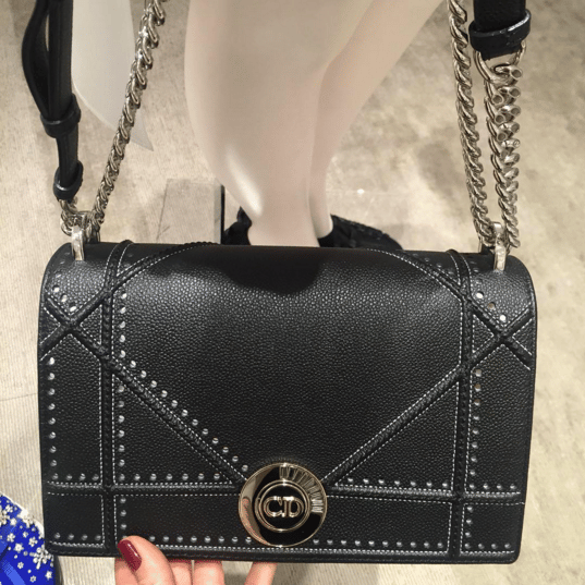 Dior Black Perforated Diorama Flap Bag 2