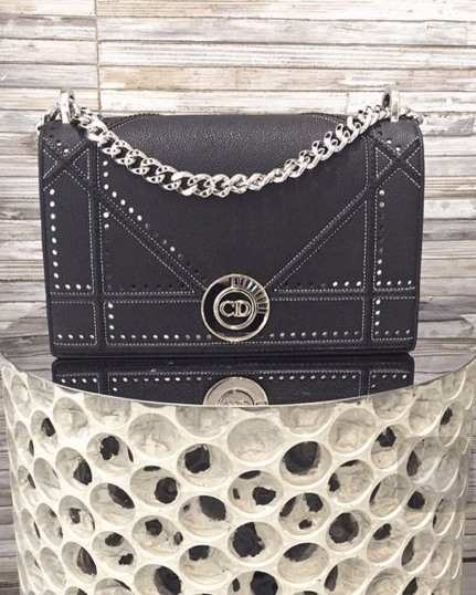 Dior Black Perforated Diorama Flap Bag