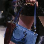 Dior Burgundy Pouch and Blue Suede Shoulder Bags - Fall 2016