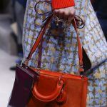 Dior Violet Pouch and Orange Calf Hair Shoulder Bag - Fall 2016