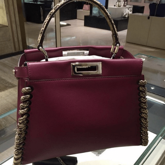 fendi peekaboo mini burgundy