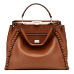 Fendi Cognac Fashion Show Peekaboo Bag