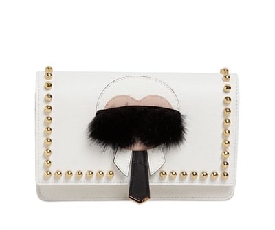 Fendi Karlito Leather Saffiano Shoulder Bag