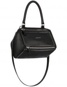 Givenchy Black Pandora With Metal Stitchings Small Bag