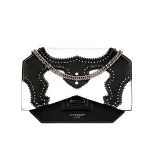 Givenchy Black/White Brogue Bow-Cut Chain Mini Bag