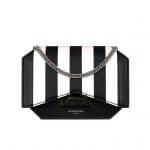 Givenchy Black/White Striped Bow-Cut Chain Mini Bag