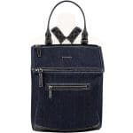 Givenchy Blue Denim and Black Leather Pandora Backpack Small Bag