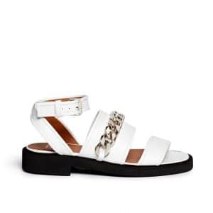 Givenchy Curb Chain Leather Flatform Sandals 1