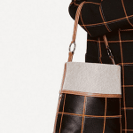 Hermes Grey/Black Canvas/Leather Bucket Bag - Fall 2016