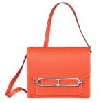 Hermes Poppy Orange Roulis Bag (Silver Hardware)