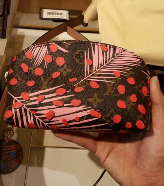 LOUIS VUITTON Monogram Jungle Dots Cosmetic Pouch Sugar Pink Poppy |  FASHIONPHILE