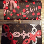 Louis Vuitton Palm Sugar Pin/Coquelicot Monogram Palm Dots Sarah Wallet and Monogram Bay Zippy Wallet