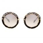 Miu Miu Embellished Round Sunglasses 1