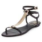 Roger Vivier Chain-Fringe Flat T-Strap Sandal 1