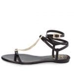 Roger Vivier Chain-Fringe Flat T-Strap Sandal 2