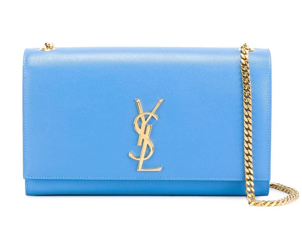 Saint Laurent Baby Blue Baby Monogram Shoulder Bag