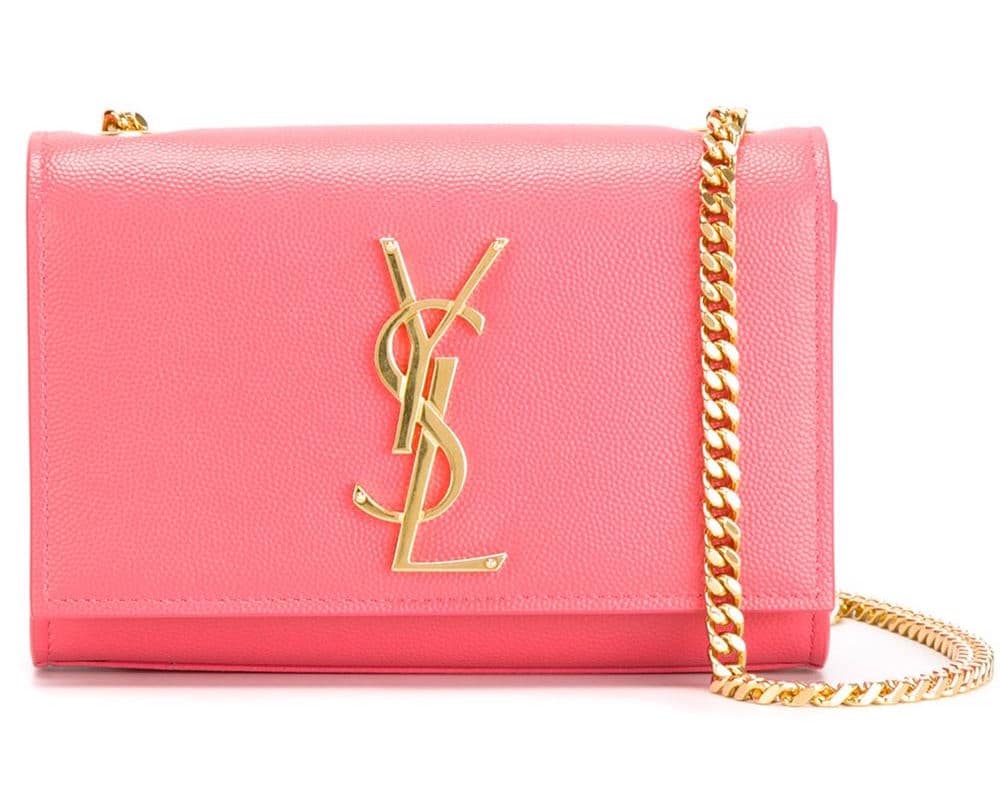 Saint Laurent Pink Monogram Satchel Bag