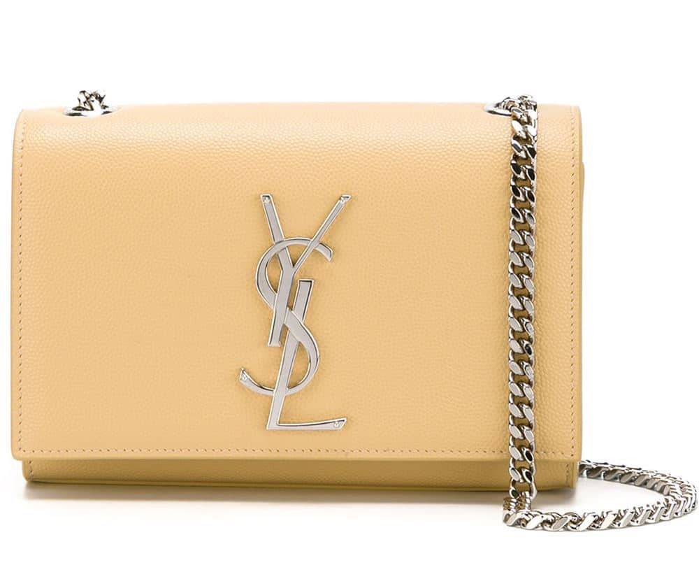 Saint Laurent Vanilla Yellow Monogram Shoulder Bag