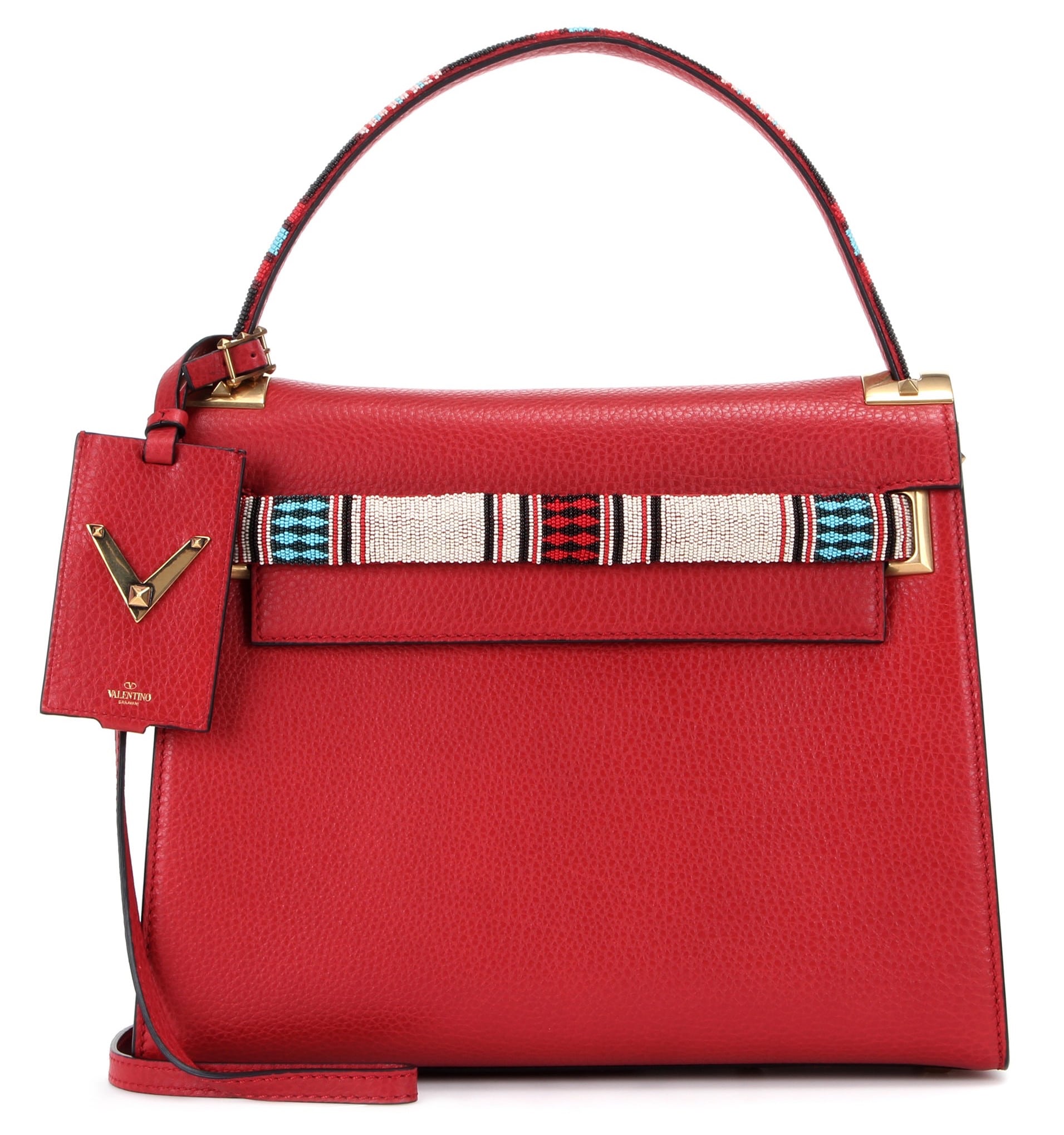 Valentino My Rockstud Embellished Leather Shoulder Bag