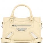 Balenciaga Beige Argile Metal Plate Mini City Bag