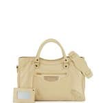 Balenciaga Beige Metal Plate City Bag