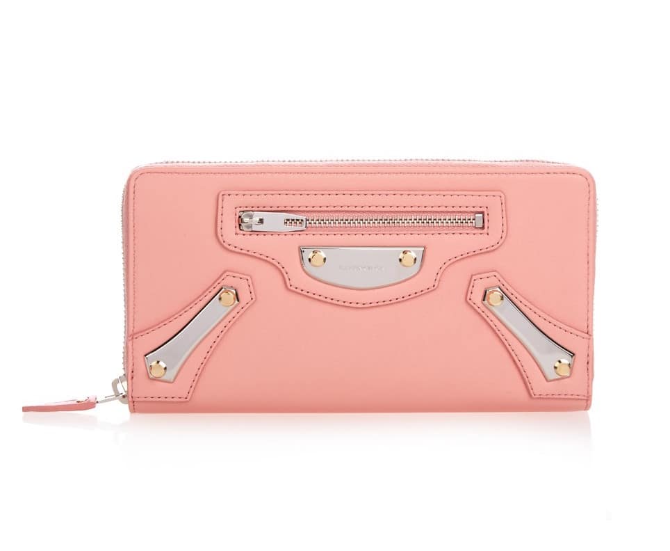 Balenciaga Metal Plate Zip-around Wallet