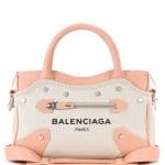Balenciaga Natural/Rose Ballerine Belharra Mini City Bag