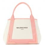 Balenciaga Rose Ballerine/Natural Navy Cabas S Bag