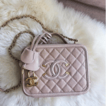 Chanel Beige CC Filigree Vanity Case Small Bag 4