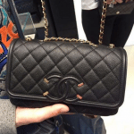 Chanel Black CC Filigree Flap Bag 2