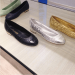 Chanel Black/Silver/Gold/Light Green:Blue Ballerina Flats