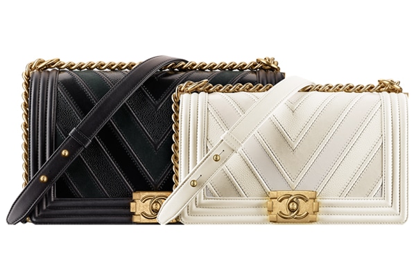 Chanel Boy Chevron Leather Flap Bag From Spring/Summer Spotted Fashion