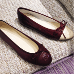 Chanel Burgundy Ballerina Flats