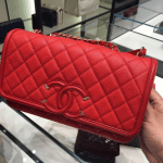 Chanel Red CC Filigree Flap Bag