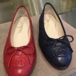 Chanel Red/Blue Quilted Ballerina Flats