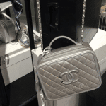 Chanel Silver CC Filigree Vanity Case Medium Bag 2