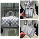 Chanel Silver Pilot Essentials Flap Small Bag