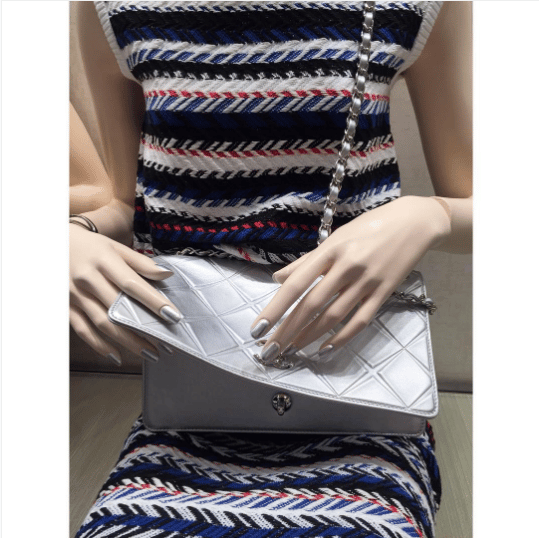 Chanel F/W 2015-2016 Silver Small Matresse Flap Bag · INTO