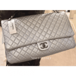 Chanel Silver XXL Classic Flap Bag
