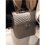 Chanel Silver Chevron Urban Spirit Backpack Bag