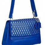 Dior Blue Embellished Be Dior Double Flap Bag
