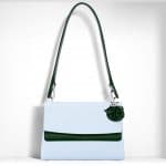Dior Sky Blue/Racing Green Be Dior Double Flap Bag