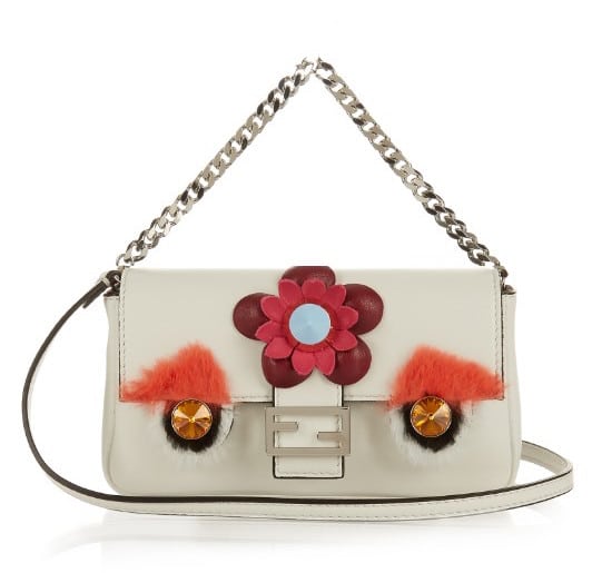 Fendi Micro Baguette Fur-embellished Cross-body Bag