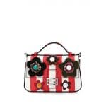 Fendi Red/Blue Python Flowerland Double Micro Baguette Bag