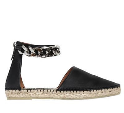 Givenchy Capri Chained Leather Espadrilles