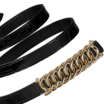 Hermès Black Gold Wishbone Horseshoe Belt