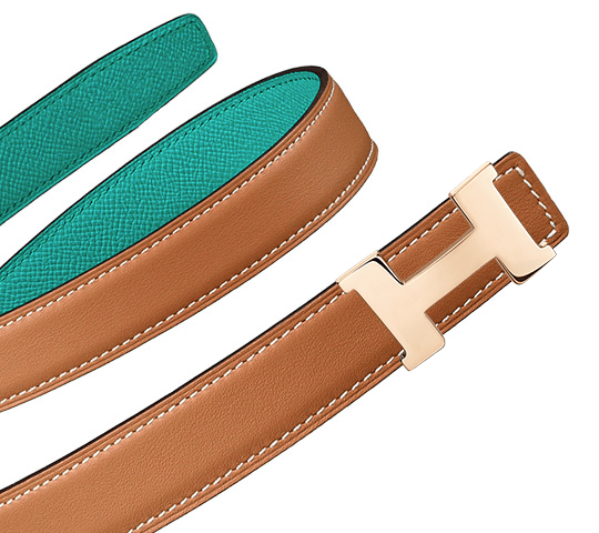 132014 Hermes Epsom Etain Bleu De Prusse H Guilloche Belt 80 101123 –  KimmieBBags LLC